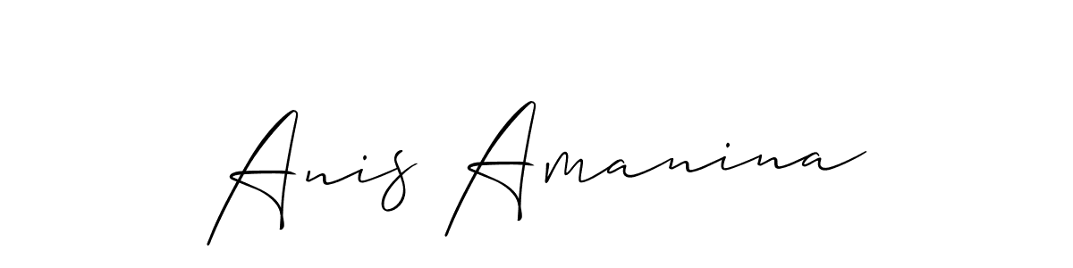 Similarly Allison_Script is the best handwritten signature design. Signature creator online .You can use it as an online autograph creator for name Anis Amanina. Anis Amanina signature style 2 images and pictures png