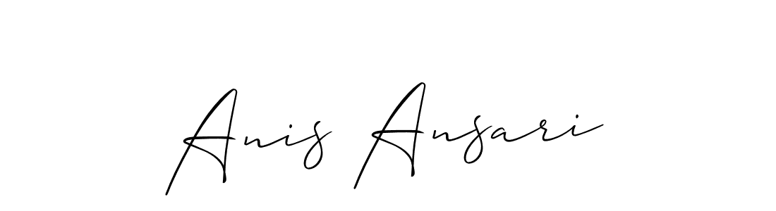 How to make Anis Ansari name signature. Use Allison_Script style for creating short signs online. This is the latest handwritten sign. Anis Ansari signature style 2 images and pictures png