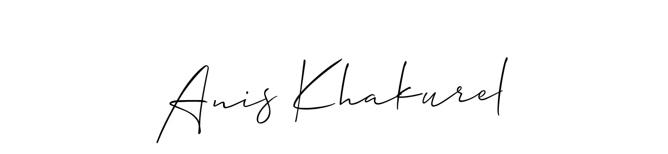Best and Professional Signature Style for Anis Khakurel. Allison_Script Best Signature Style Collection. Anis Khakurel signature style 2 images and pictures png