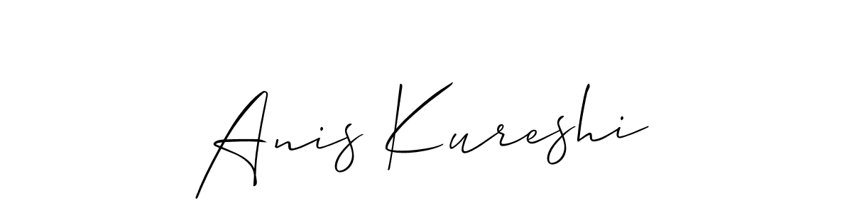 Similarly Allison_Script is the best handwritten signature design. Signature creator online .You can use it as an online autograph creator for name Anis Kureshi. Anis Kureshi signature style 2 images and pictures png
