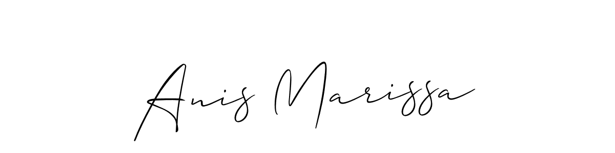 How to make Anis Marissa name signature. Use Allison_Script style for creating short signs online. This is the latest handwritten sign. Anis Marissa signature style 2 images and pictures png