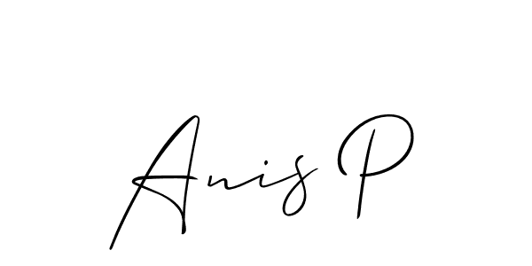 How to make Anis P signature? Allison_Script is a professional autograph style. Create handwritten signature for Anis P name. Anis P signature style 2 images and pictures png