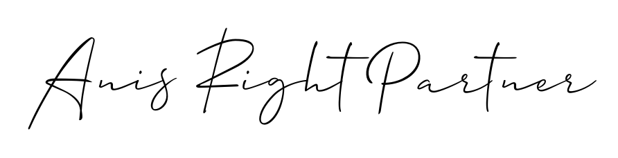 An effortless, minimalist signature concept for Anis Right Partner using Allison_Script design. Clean lines that look great on any document. Anis Right Partner signature style 2 images and pictures png