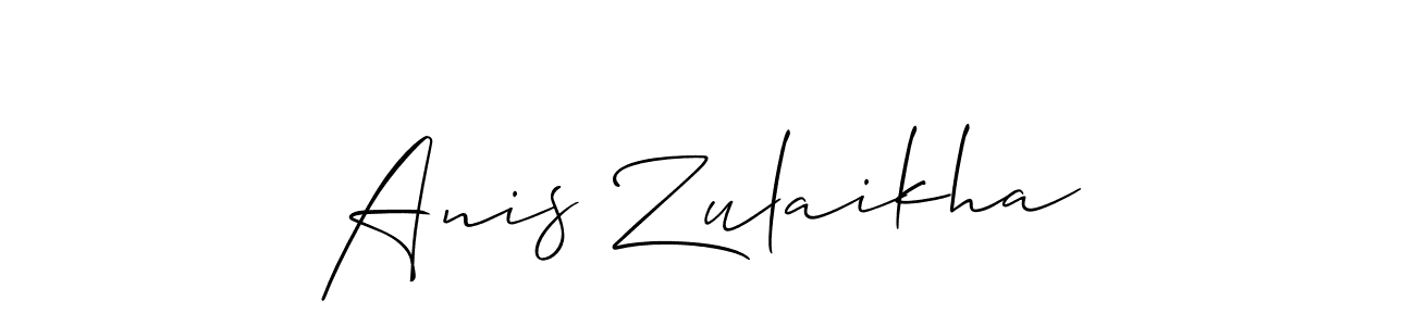 Also we have Anis Zulaikha name is the best signature style. Create professional handwritten signature collection using Allison_Script autograph style. Anis Zulaikha signature style 2 images and pictures png