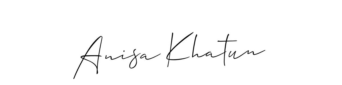 Use a signature maker to create a handwritten signature online. With this signature software, you can design (Allison_Script) your own signature for name Anisa Khatun. Anisa Khatun signature style 2 images and pictures png