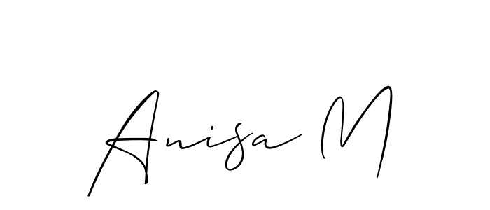 How to Draw Anisa M signature style? Allison_Script is a latest design signature styles for name Anisa M. Anisa M signature style 2 images and pictures png