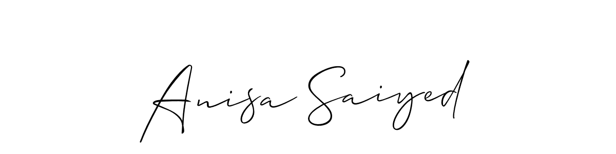 Make a beautiful signature design for name Anisa Saiyed. Use this online signature maker to create a handwritten signature for free. Anisa Saiyed signature style 2 images and pictures png