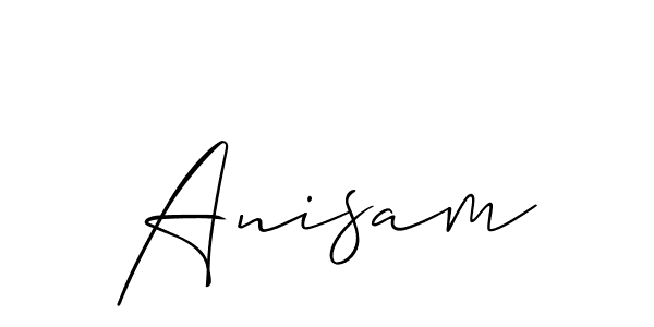 The best way (Allison_Script) to make a short signature is to pick only two or three words in your name. The name Anisam include a total of six letters. For converting this name. Anisam signature style 2 images and pictures png