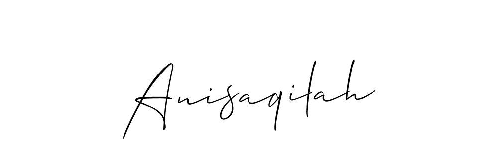 How to make Anisaqilah signature? Allison_Script is a professional autograph style. Create handwritten signature for Anisaqilah name. Anisaqilah signature style 2 images and pictures png