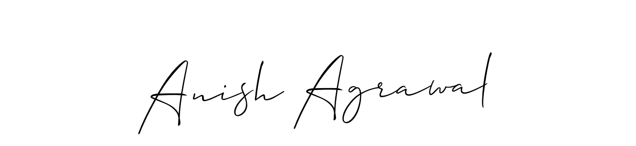 How to Draw Anish Agrawal signature style? Allison_Script is a latest design signature styles for name Anish Agrawal. Anish Agrawal signature style 2 images and pictures png