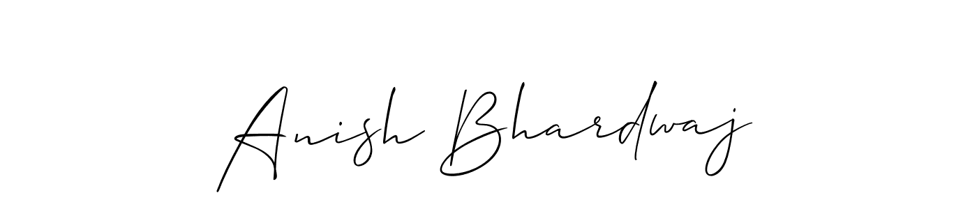 Use a signature maker to create a handwritten signature online. With this signature software, you can design (Allison_Script) your own signature for name Anish Bhardwaj. Anish Bhardwaj signature style 2 images and pictures png