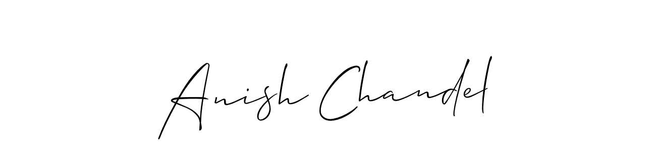 You should practise on your own different ways (Allison_Script) to write your name (Anish Chandel) in signature. don't let someone else do it for you. Anish Chandel signature style 2 images and pictures png