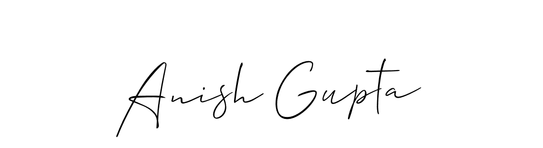 Make a short Anish Gupta signature style. Manage your documents anywhere anytime using Allison_Script. Create and add eSignatures, submit forms, share and send files easily. Anish Gupta signature style 2 images and pictures png