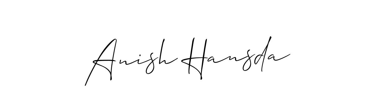 How to make Anish Hansda signature? Allison_Script is a professional autograph style. Create handwritten signature for Anish Hansda name. Anish Hansda signature style 2 images and pictures png