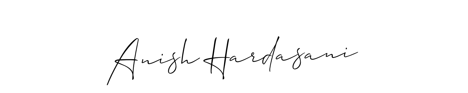 Also You can easily find your signature by using the search form. We will create Anish Hardasani name handwritten signature images for you free of cost using Allison_Script sign style. Anish Hardasani signature style 2 images and pictures png