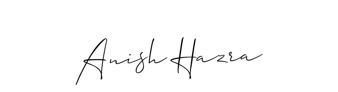 You should practise on your own different ways (Allison_Script) to write your name (Anish Hazra) in signature. don't let someone else do it for you. Anish Hazra signature style 2 images and pictures png
