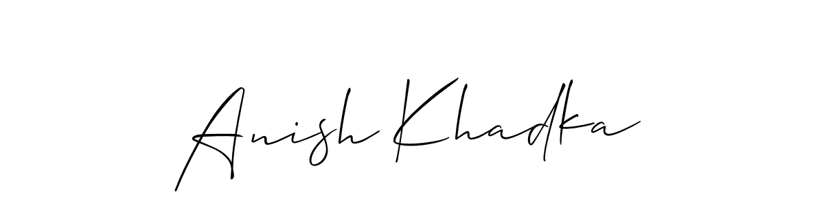 This is the best signature style for the Anish Khadka name. Also you like these signature font (Allison_Script). Mix name signature. Anish Khadka signature style 2 images and pictures png