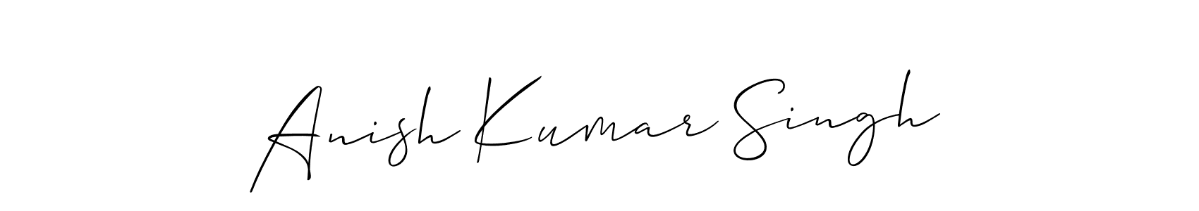 Anish Kumar Singh stylish signature style. Best Handwritten Sign (Allison_Script) for my name. Handwritten Signature Collection Ideas for my name Anish Kumar Singh. Anish Kumar Singh signature style 2 images and pictures png