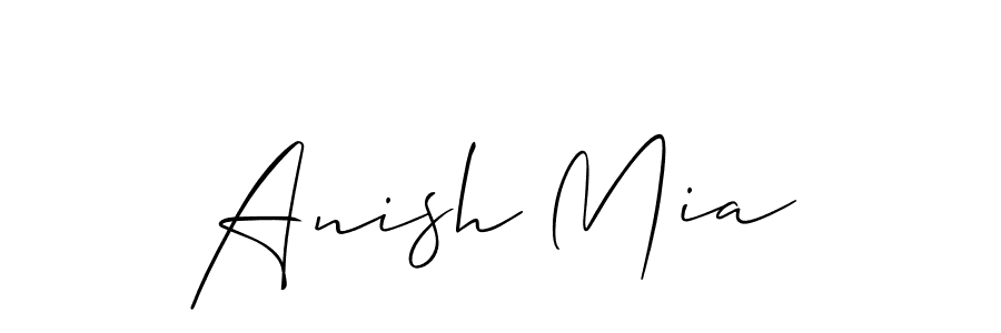 Use a signature maker to create a handwritten signature online. With this signature software, you can design (Allison_Script) your own signature for name Anish Mia. Anish Mia signature style 2 images and pictures png