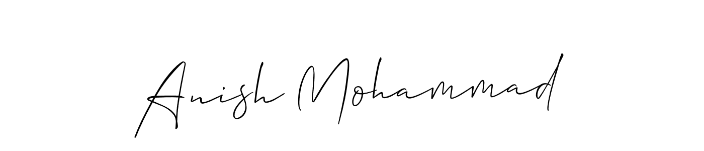 How to make Anish Mohammad name signature. Use Allison_Script style for creating short signs online. This is the latest handwritten sign. Anish Mohammad signature style 2 images and pictures png