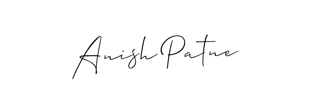 Allison_Script is a professional signature style that is perfect for those who want to add a touch of class to their signature. It is also a great choice for those who want to make their signature more unique. Get Anish Patne name to fancy signature for free. Anish Patne signature style 2 images and pictures png