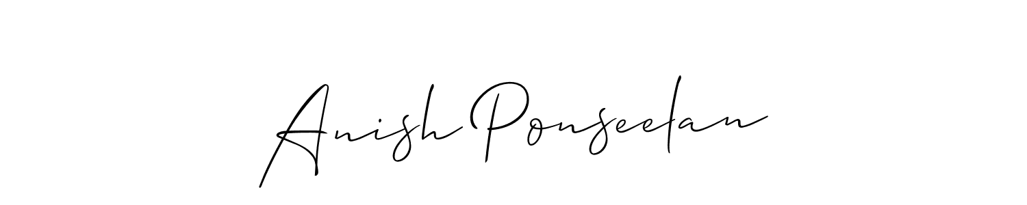 You can use this online signature creator to create a handwritten signature for the name Anish Ponseelan. This is the best online autograph maker. Anish Ponseelan signature style 2 images and pictures png