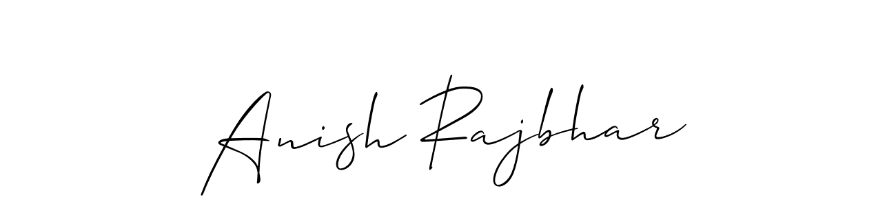 How to Draw Anish Rajbhar signature style? Allison_Script is a latest design signature styles for name Anish Rajbhar. Anish Rajbhar signature style 2 images and pictures png