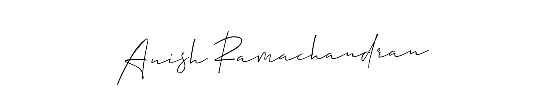 Anish Ramachandran stylish signature style. Best Handwritten Sign (Allison_Script) for my name. Handwritten Signature Collection Ideas for my name Anish Ramachandran. Anish Ramachandran signature style 2 images and pictures png