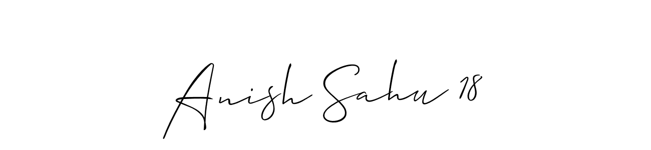 Make a beautiful signature design for name Anish Sahu 18. With this signature (Allison_Script) style, you can create a handwritten signature for free. Anish Sahu 18 signature style 2 images and pictures png