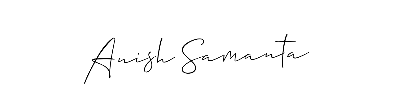 Also we have Anish Samanta name is the best signature style. Create professional handwritten signature collection using Allison_Script autograph style. Anish Samanta signature style 2 images and pictures png