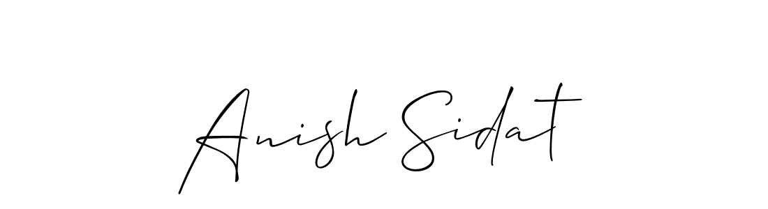 Also You can easily find your signature by using the search form. We will create Anish Sidat name handwritten signature images for you free of cost using Allison_Script sign style. Anish Sidat signature style 2 images and pictures png