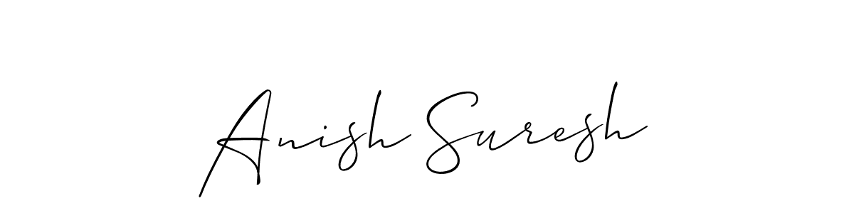 How to make Anish Suresh signature? Allison_Script is a professional autograph style. Create handwritten signature for Anish Suresh name. Anish Suresh signature style 2 images and pictures png