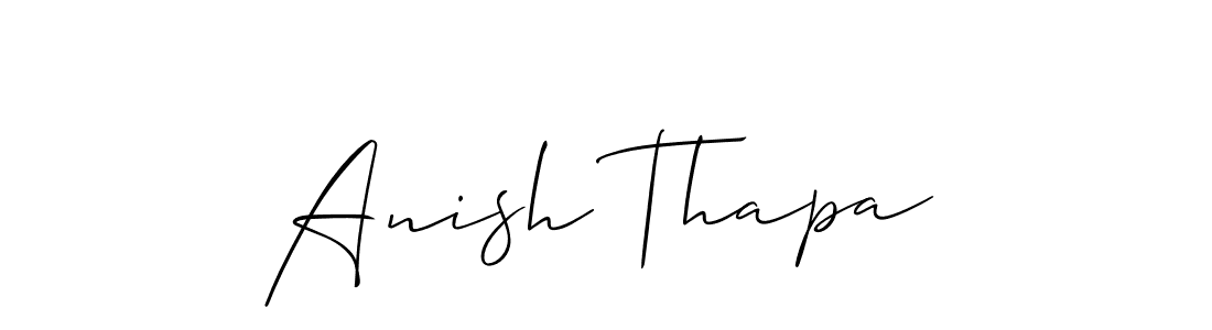 How to make Anish Thapa signature? Allison_Script is a professional autograph style. Create handwritten signature for Anish Thapa name. Anish Thapa signature style 2 images and pictures png