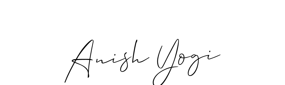 Also You can easily find your signature by using the search form. We will create Anish Yogi name handwritten signature images for you free of cost using Allison_Script sign style. Anish Yogi signature style 2 images and pictures png