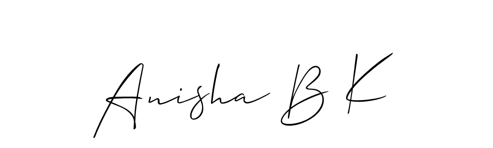 Make a beautiful signature design for name Anisha B K. Use this online signature maker to create a handwritten signature for free. Anisha B K signature style 2 images and pictures png