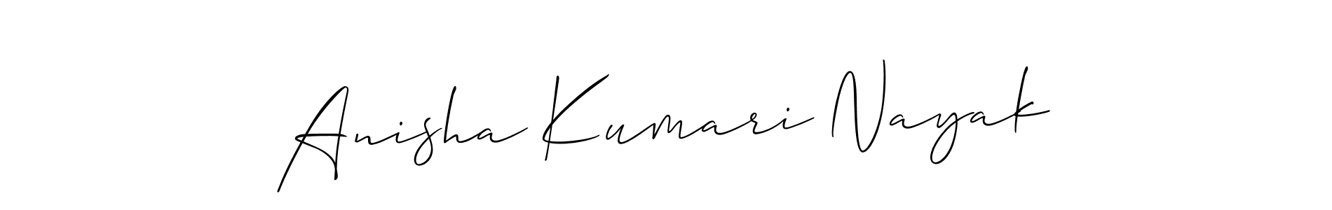Also we have Anisha Kumari Nayak name is the best signature style. Create professional handwritten signature collection using Allison_Script autograph style. Anisha Kumari Nayak signature style 2 images and pictures png