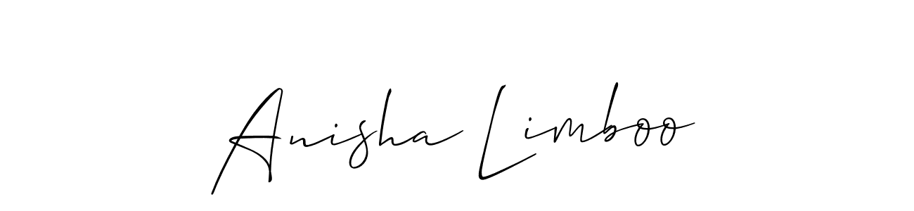 Best and Professional Signature Style for Anisha Limboo. Allison_Script Best Signature Style Collection. Anisha Limboo signature style 2 images and pictures png