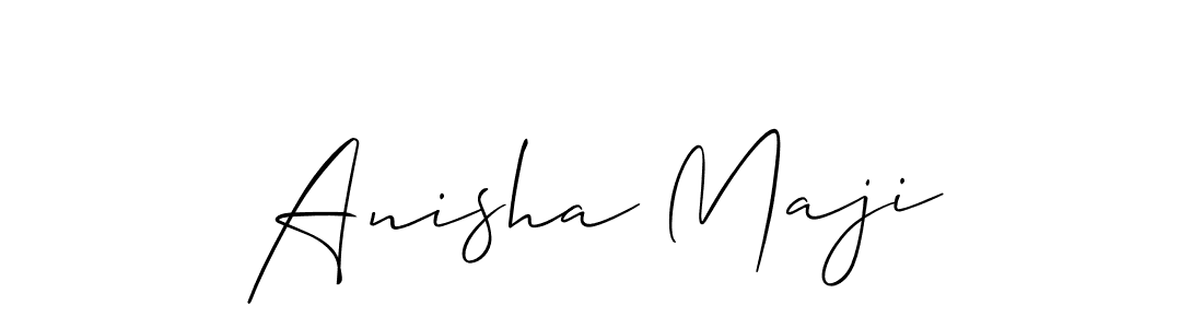 Design your own signature with our free online signature maker. With this signature software, you can create a handwritten (Allison_Script) signature for name Anisha Maji. Anisha Maji signature style 2 images and pictures png