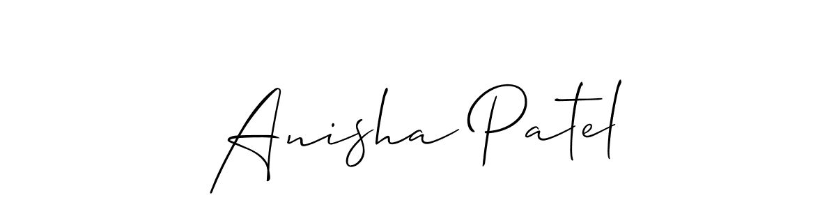 Also we have Anisha Patel name is the best signature style. Create professional handwritten signature collection using Allison_Script autograph style. Anisha Patel signature style 2 images and pictures png