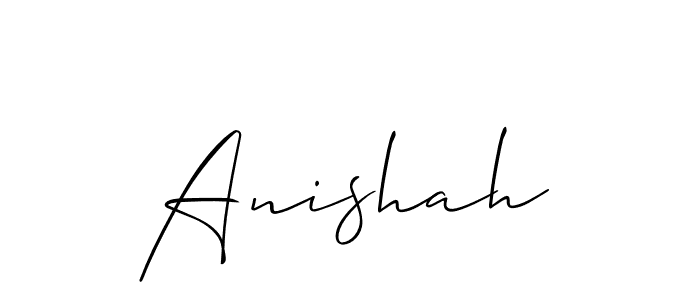 Similarly Allison_Script is the best handwritten signature design. Signature creator online .You can use it as an online autograph creator for name Anishah. Anishah signature style 2 images and pictures png