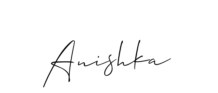 if you are searching for the best signature style for your name Anishka. so please give up your signature search. here we have designed multiple signature styles  using Allison_Script. Anishka signature style 2 images and pictures png