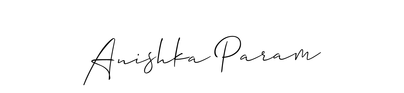 Check out images of Autograph of Anishka Param name. Actor Anishka Param Signature Style. Allison_Script is a professional sign style online. Anishka Param signature style 2 images and pictures png