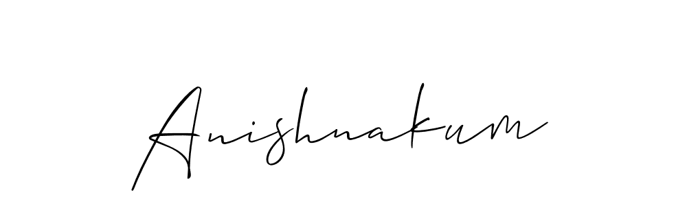 You should practise on your own different ways (Allison_Script) to write your name (Anishnakum) in signature. don't let someone else do it for you. Anishnakum signature style 2 images and pictures png