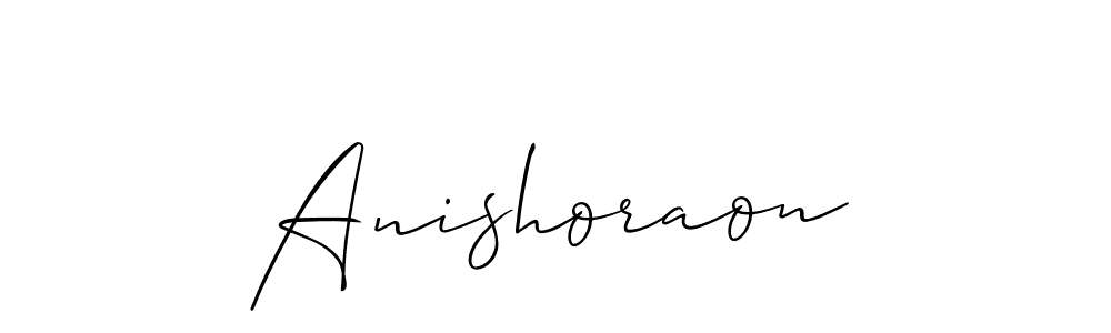 Anishoraon stylish signature style. Best Handwritten Sign (Allison_Script) for my name. Handwritten Signature Collection Ideas for my name Anishoraon. Anishoraon signature style 2 images and pictures png