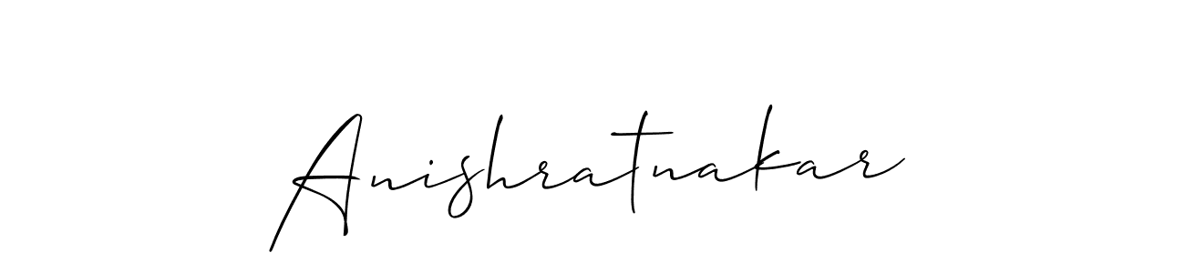 The best way (Allison_Script) to make a short signature is to pick only two or three words in your name. The name Anishratnakar include a total of six letters. For converting this name. Anishratnakar signature style 2 images and pictures png