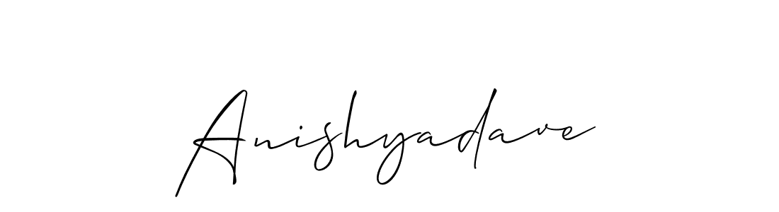 Anishyadave stylish signature style. Best Handwritten Sign (Allison_Script) for my name. Handwritten Signature Collection Ideas for my name Anishyadave. Anishyadave signature style 2 images and pictures png