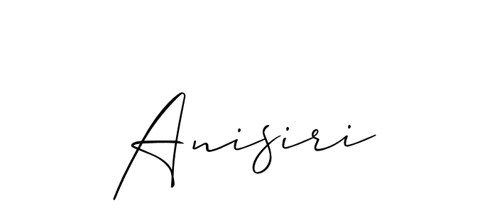 How to make Anisiri name signature. Use Allison_Script style for creating short signs online. This is the latest handwritten sign. Anisiri signature style 2 images and pictures png