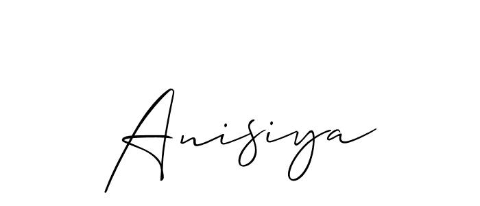 Also we have Anisiya name is the best signature style. Create professional handwritten signature collection using Allison_Script autograph style. Anisiya signature style 2 images and pictures png