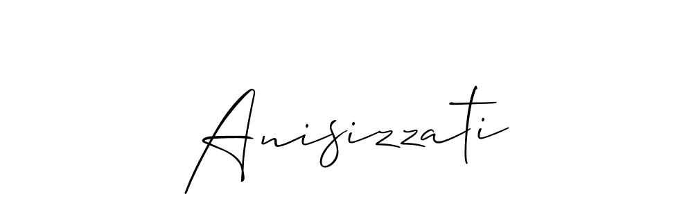 Allison_Script is a professional signature style that is perfect for those who want to add a touch of class to their signature. It is also a great choice for those who want to make their signature more unique. Get Anisizzati name to fancy signature for free. Anisizzati signature style 2 images and pictures png