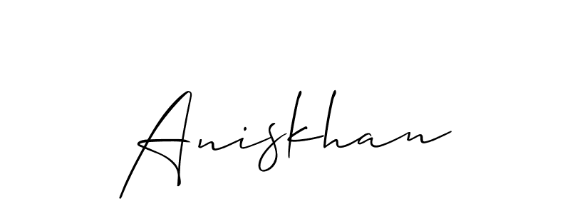Once you've used our free online signature maker to create your best signature Allison_Script style, it's time to enjoy all of the benefits that Aniskhan name signing documents. Aniskhan signature style 2 images and pictures png